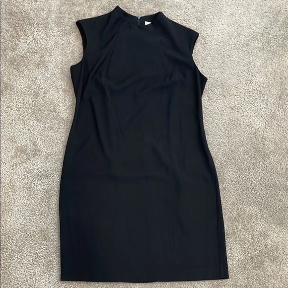 🆕 LOIS SNYDER Dani Max. Black Sleeveless Sheath Dress with Mock Neck - Picture 4 of 15